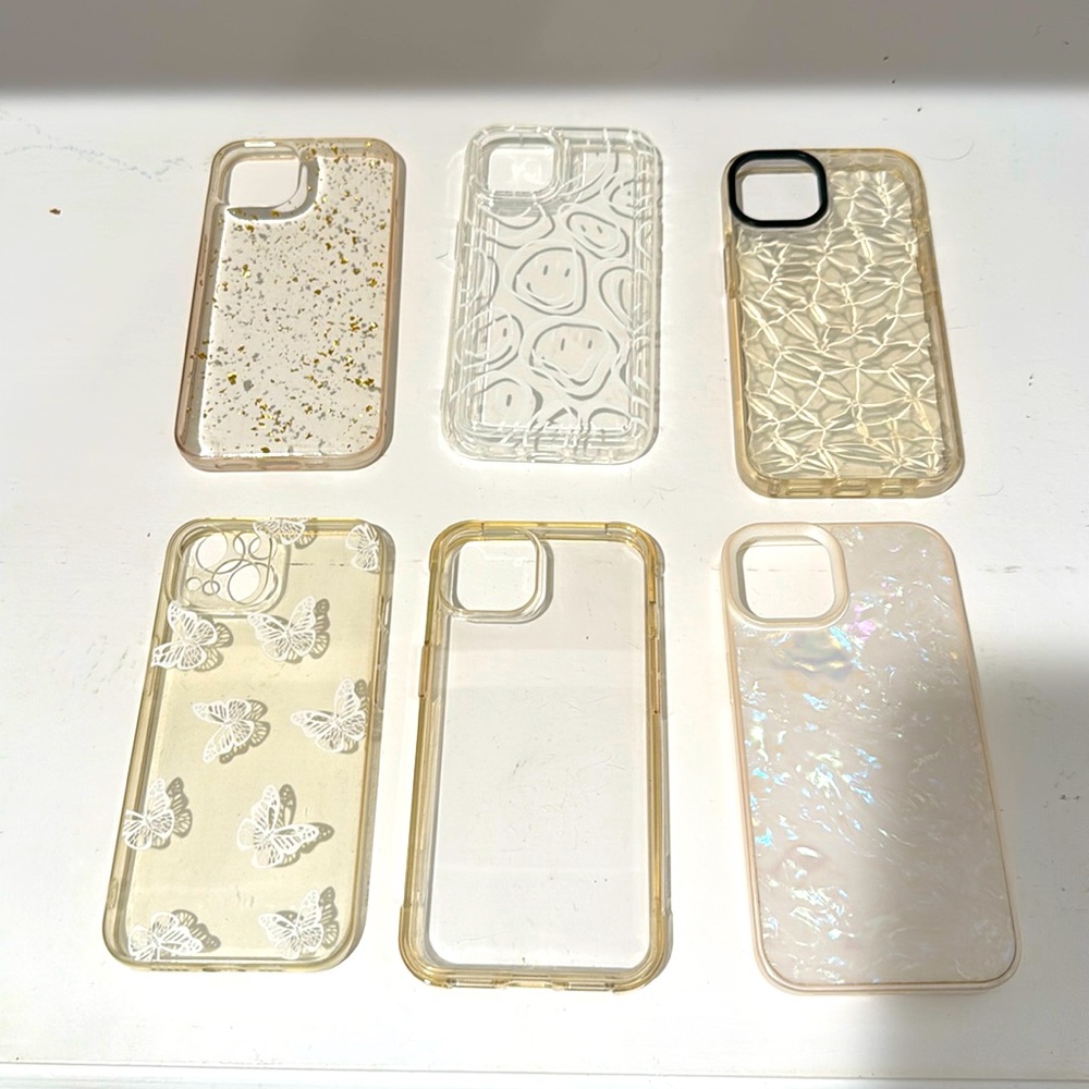 Variety of iPhone 13 cases, all like new condition